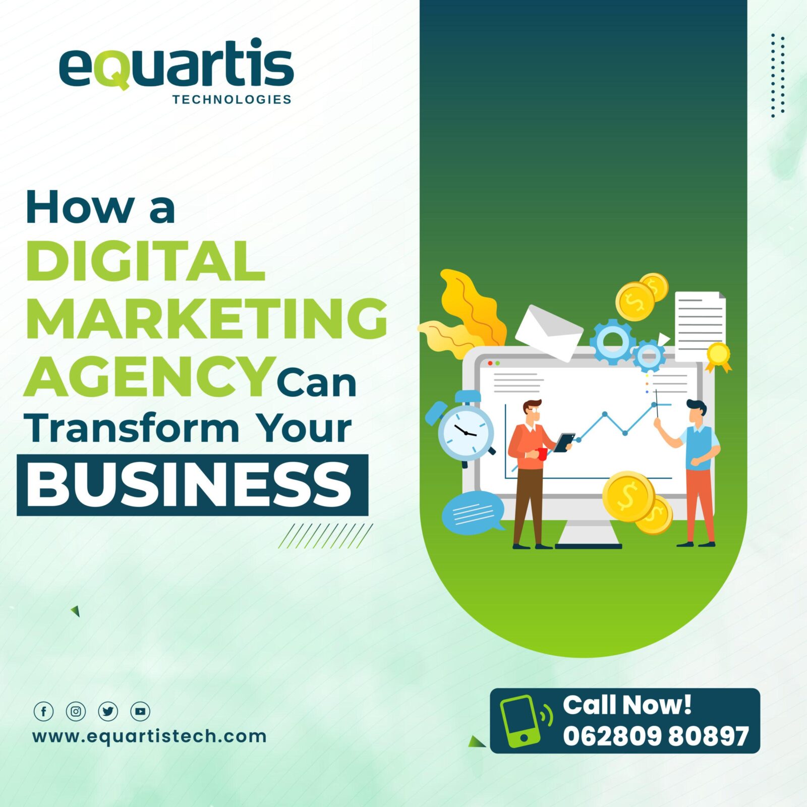 How a Digital Marketing Agency Can Transform Your Business | Equartis Tech.